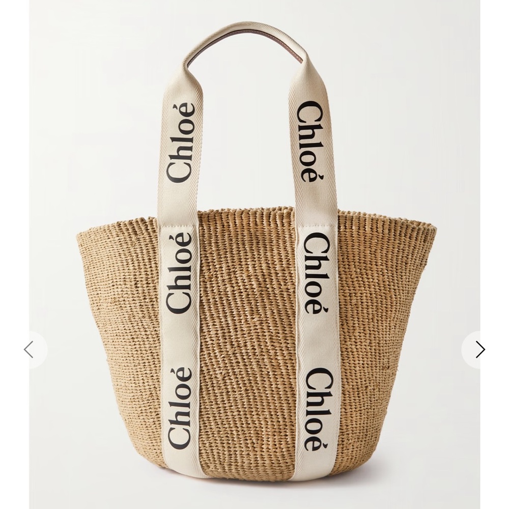 Chloe straw tote bag like new